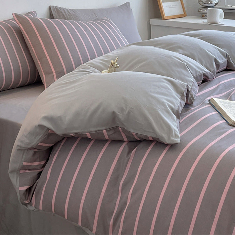 Pure Cotton Four-Piece Quilt Cover Set - Multiple Sizes & Patterns