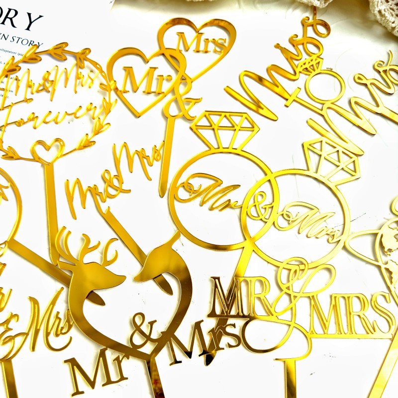 Wedding Proposal Acrylic Cake Insert - Love Heart Ring & More