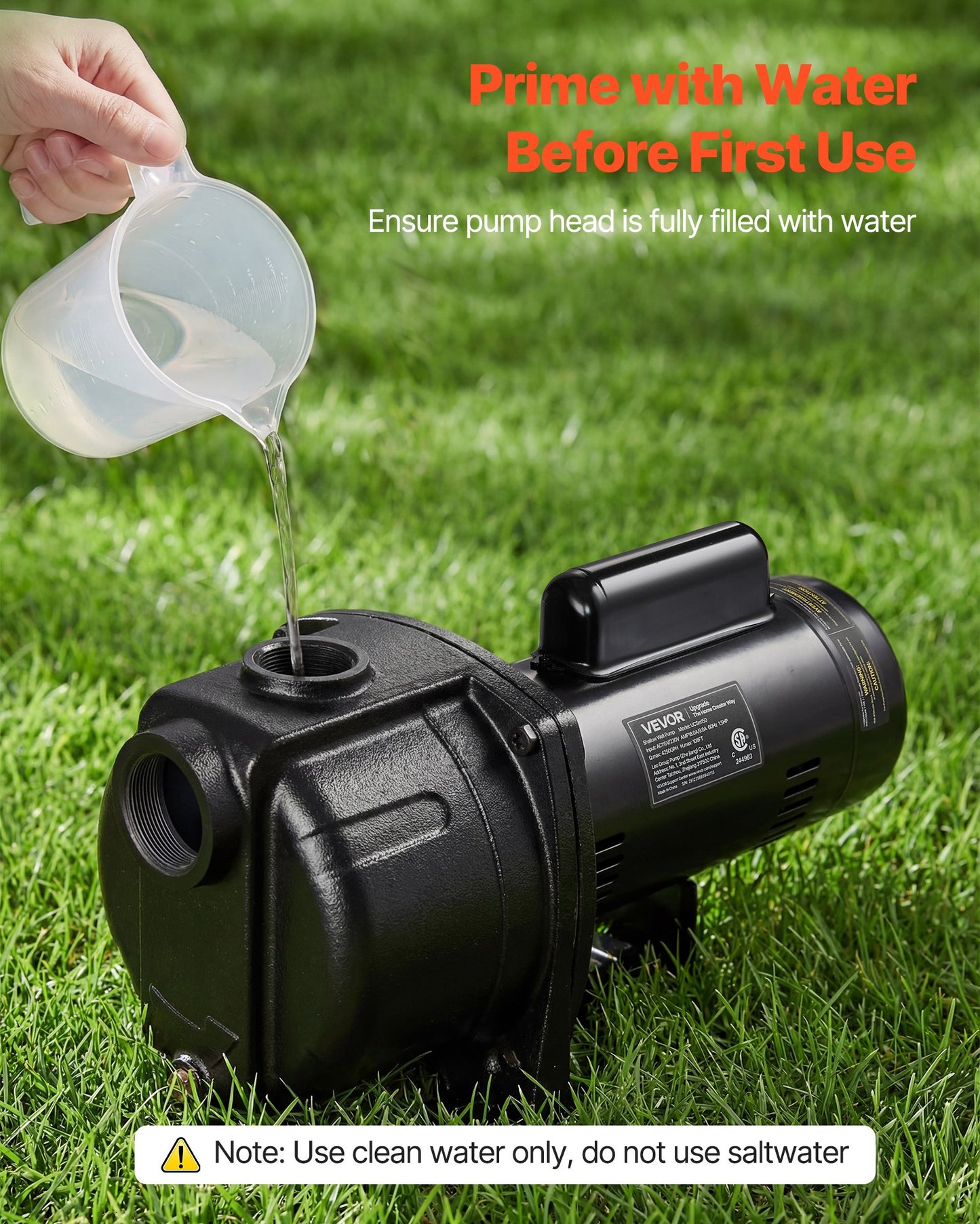 2 HP Shallow Well Jet Pump 5200 GPH Cast Iron Water Pump for Irrigation