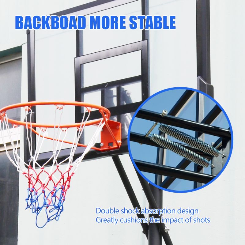 Adjustable Portable Basketball Hoop - 7.55 to 10 Ft Height