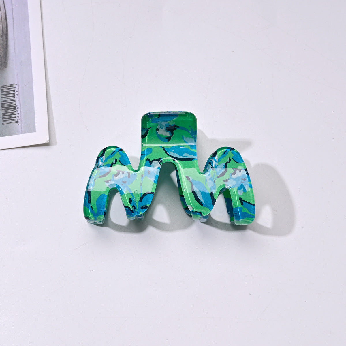 M-Shaped Wavy Acetate Hair Claw Clip for Women