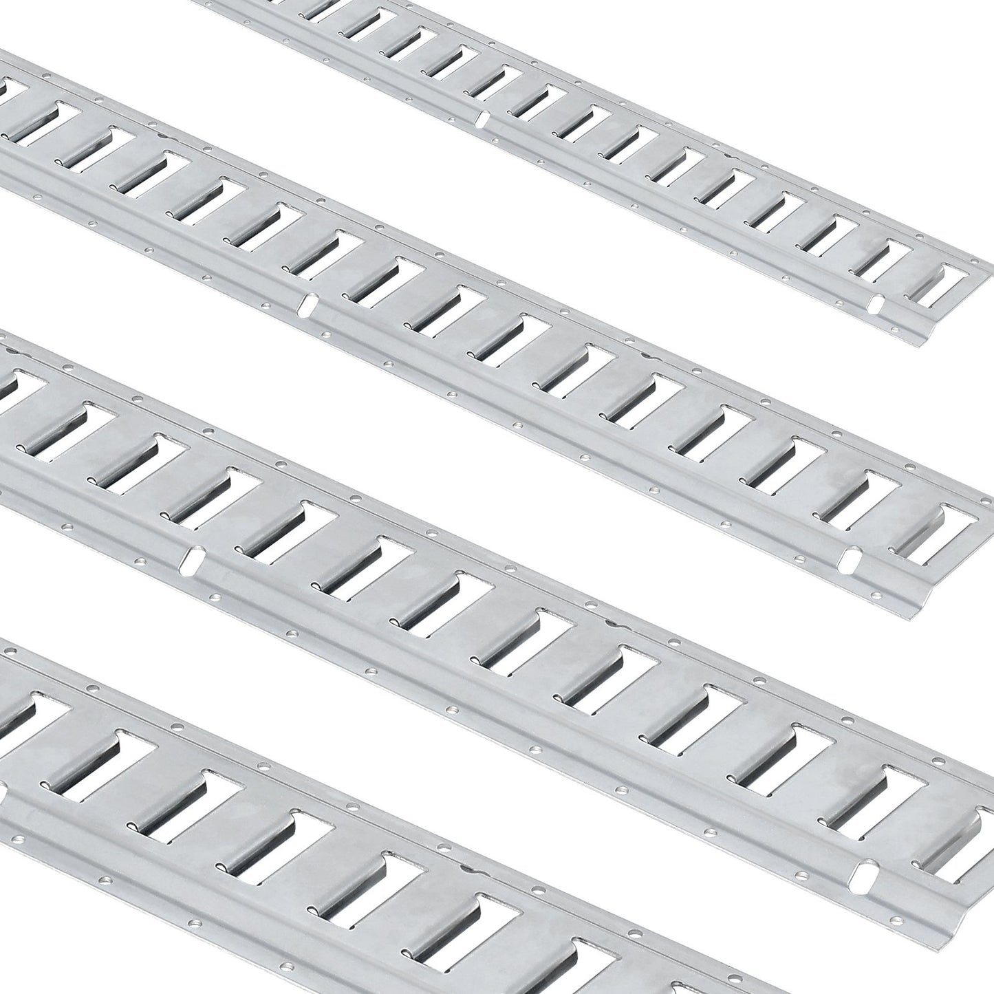 24PCS E-Track Tie-Down Rail Kit - Heavy Duty Cargo Securing System, 2000 lbs Capacity, Silver