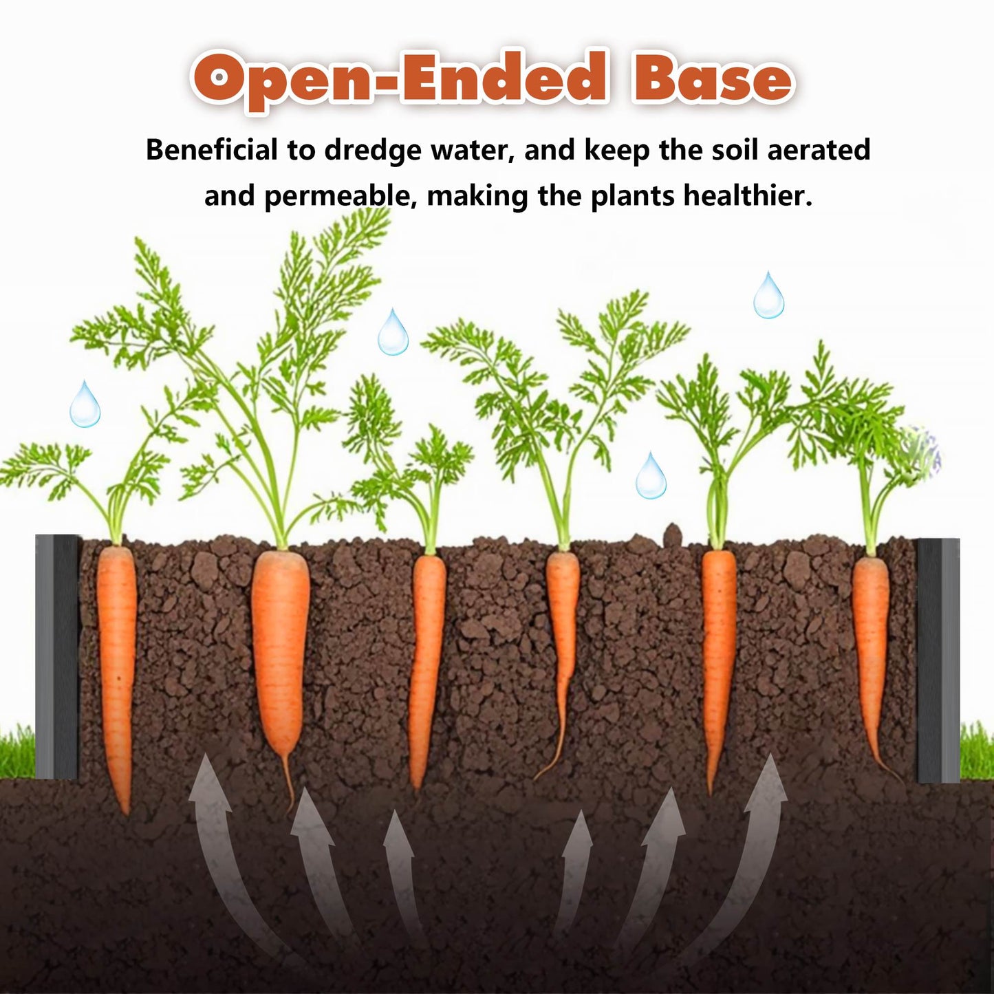 Galvanized Raised Garden Bed Kit for Vegetables Herbs and Fruits - Outdoor Planter