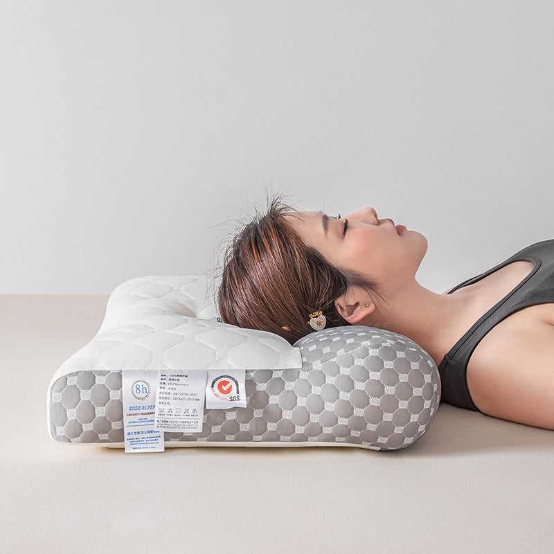 Japanese-Style Anti-Traction Soybean Neck Pillow 48x74cm - Light Gray