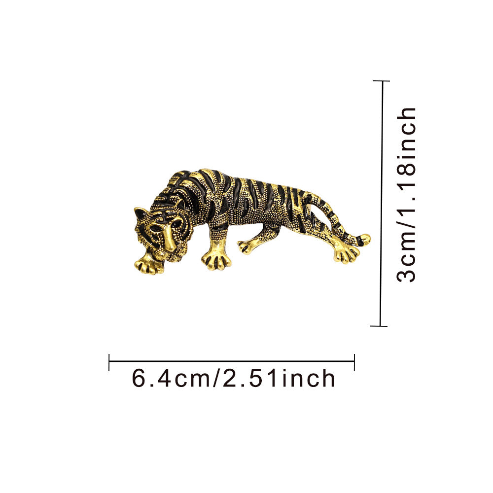 Vintage Tiger Napkin Ring for Hotel Table Setting - Gold & Silver