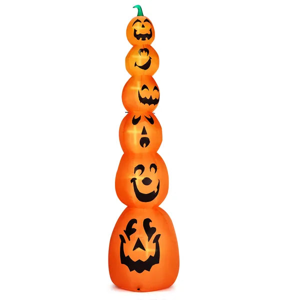 9FT Inflatable Stacked Pumpkin Decoration with LED Lights
