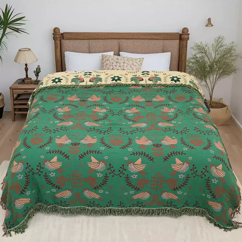 Multi-Layer Cotton Gauze Blanket for Sofa and Home Decor