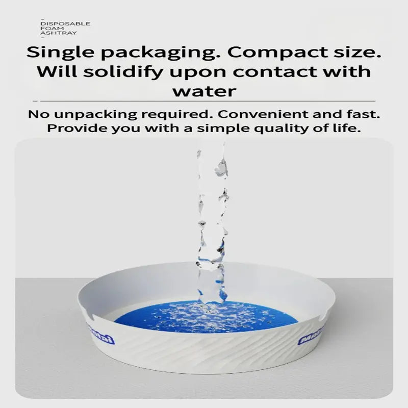 25pcs Disposable Ashtrays with Water Foaming Sand Base