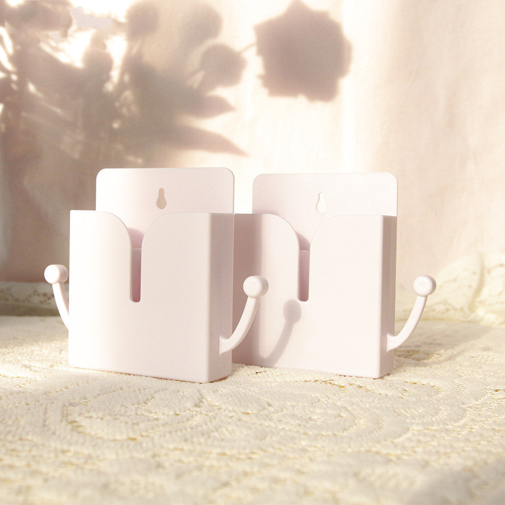 Multi-Functional Punch-Free Bathroom Storage Rack - White Plastic Organizer