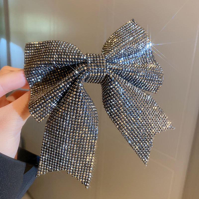 Diamond Bow Hair Clip Spring Clip Hairpin for Women Hair Accessories