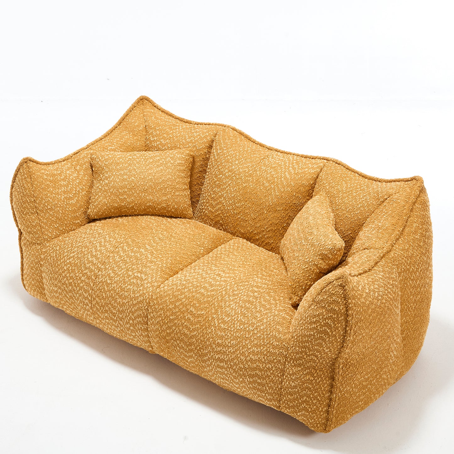Yellow Beanbag Chair with Foam Core for Comfort & Relaxation