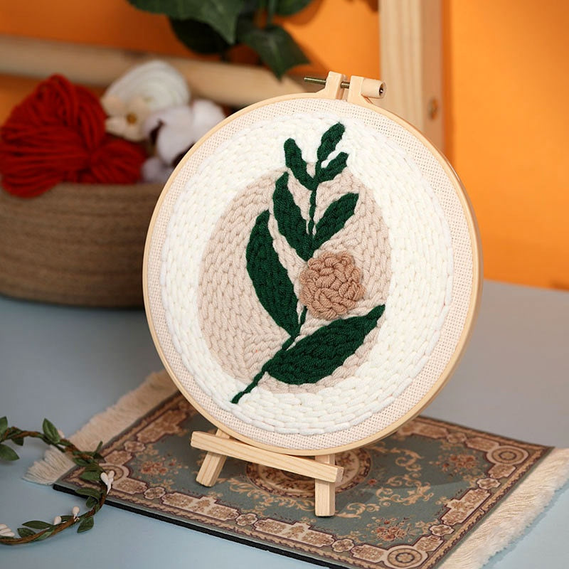 Flower and Grass Stamp Material Pack for Embroidery Crafts - Handmade