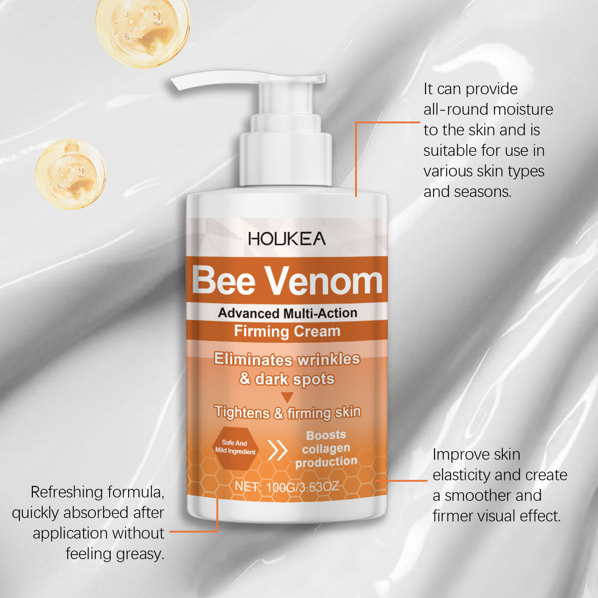 HOUKEA Skin Tightening Cream Mild Ingredients Care Moisturizing