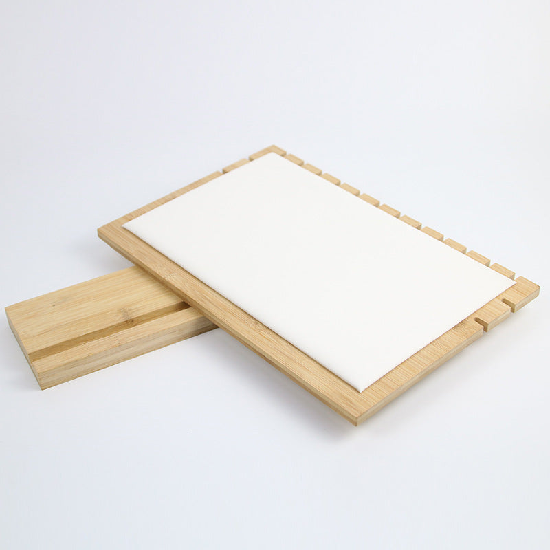 Jewelry Display Stand Beaded Necklace & Bracelet Holder with Leather Surface 30x40cm