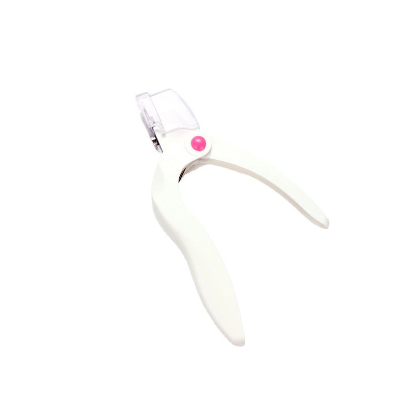 Nail Art Scissors U-Shaped French Fake Nails Nail Care Tool - Red
