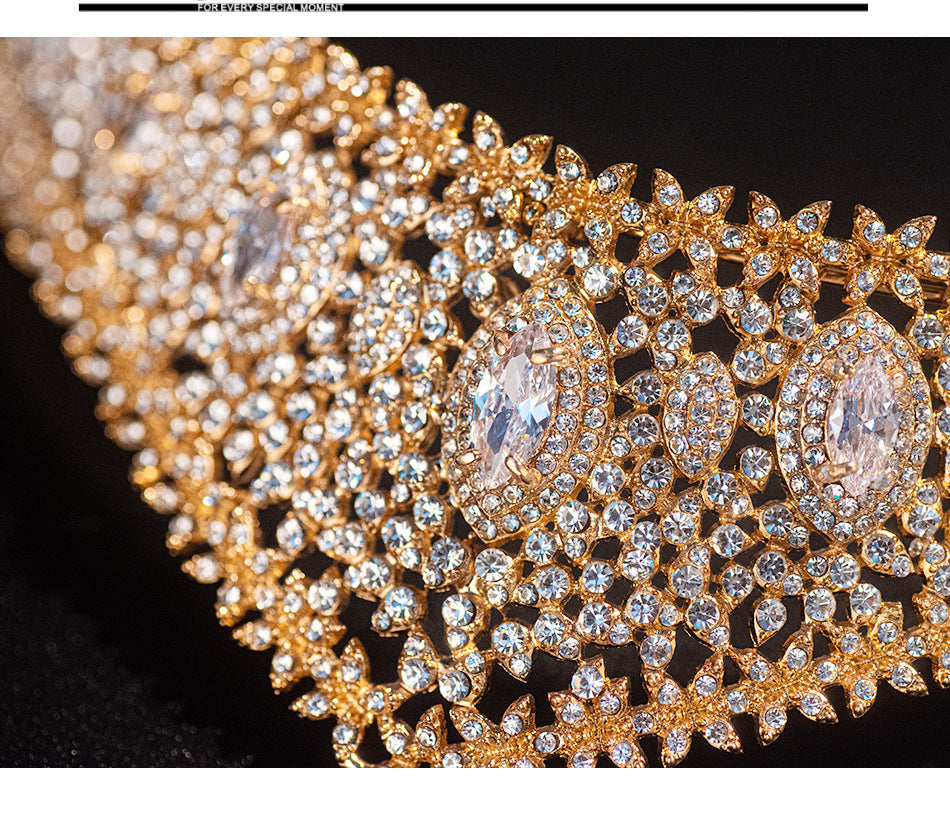 Zirconia Bridal Crown Alloy Tiara - Multiple Colors