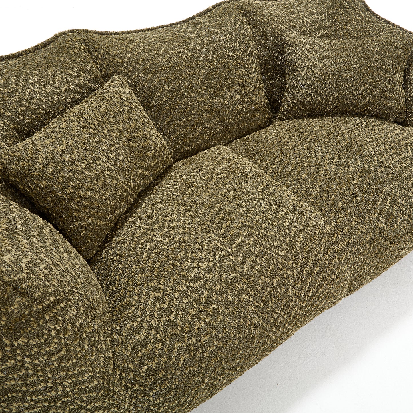 Comfortable Square Bean Bag Chair - Olive Green, Foam Core for 2