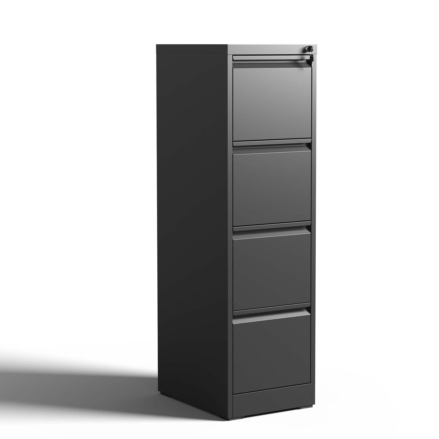 4 Drawer Metal Vertical File Cabinet With Lock Office Home Steel For