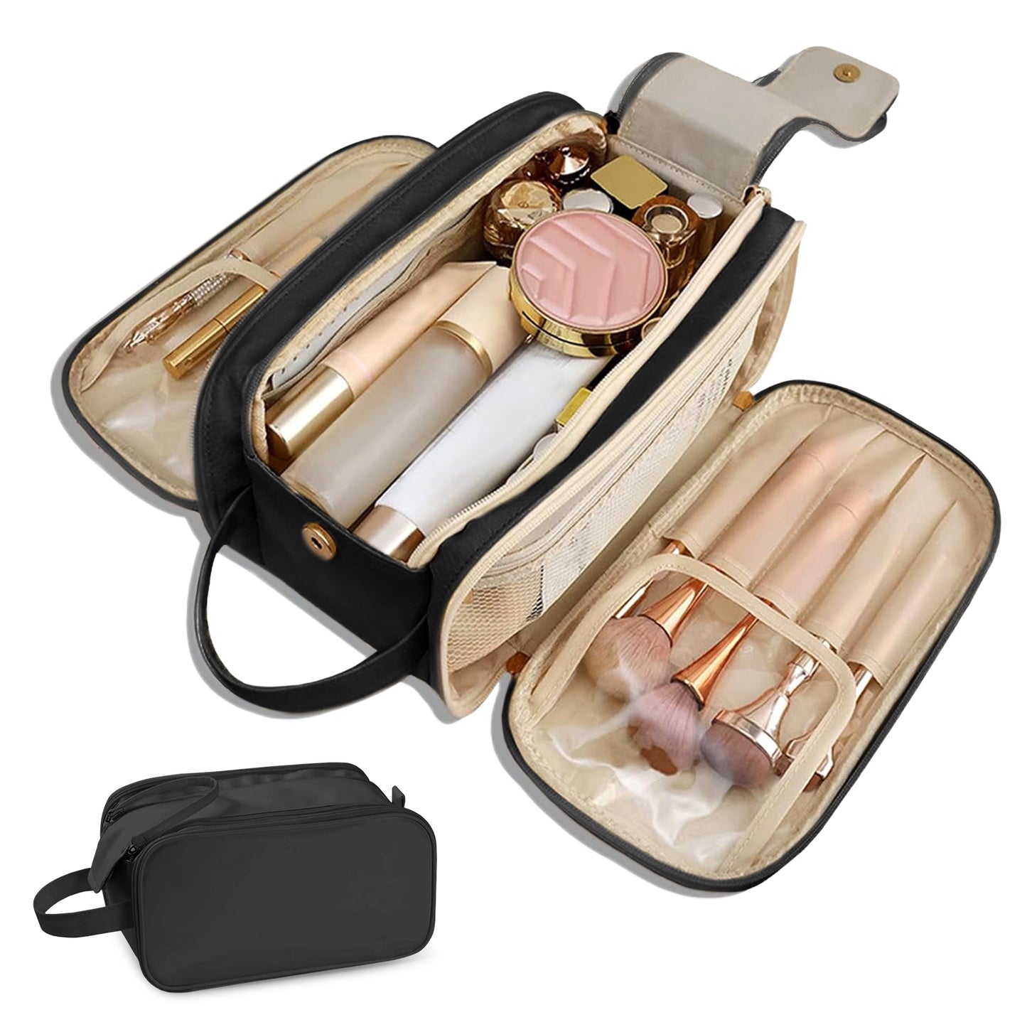 Travel Toiletry Bag For Women Men, Large Organizer Makeup Bag,