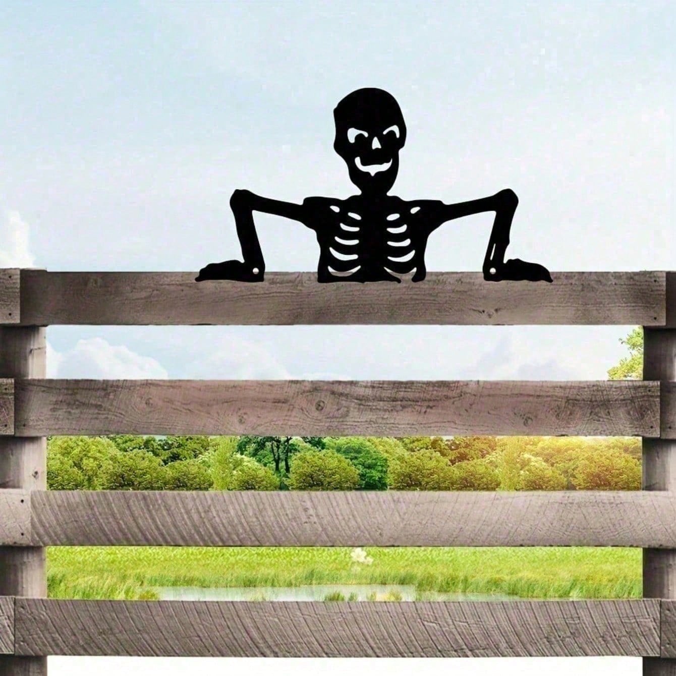 Gothic Skull Silhouette Wall Plaque - Wrought Iron Decor