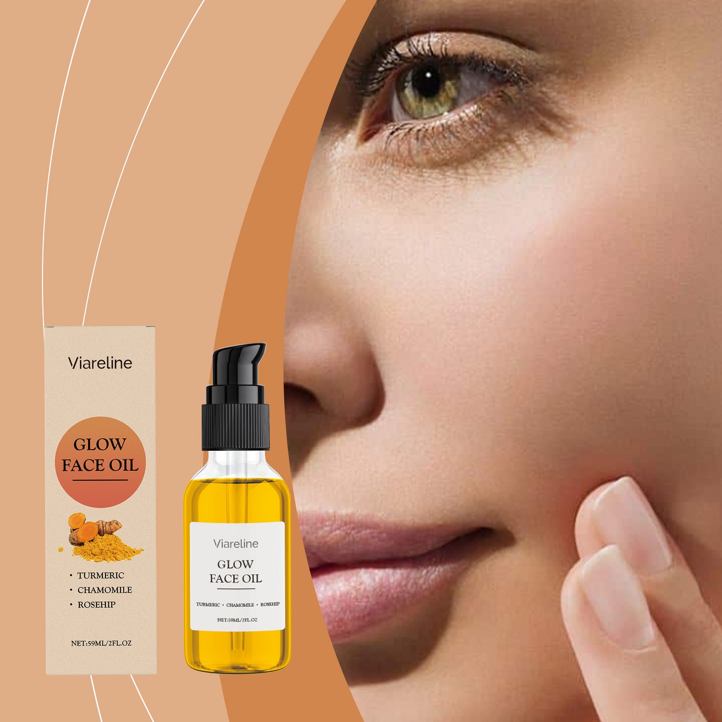 Turmeric Facial Essential Oil - Hydrating & Moisturizing Face Serum - 59ml