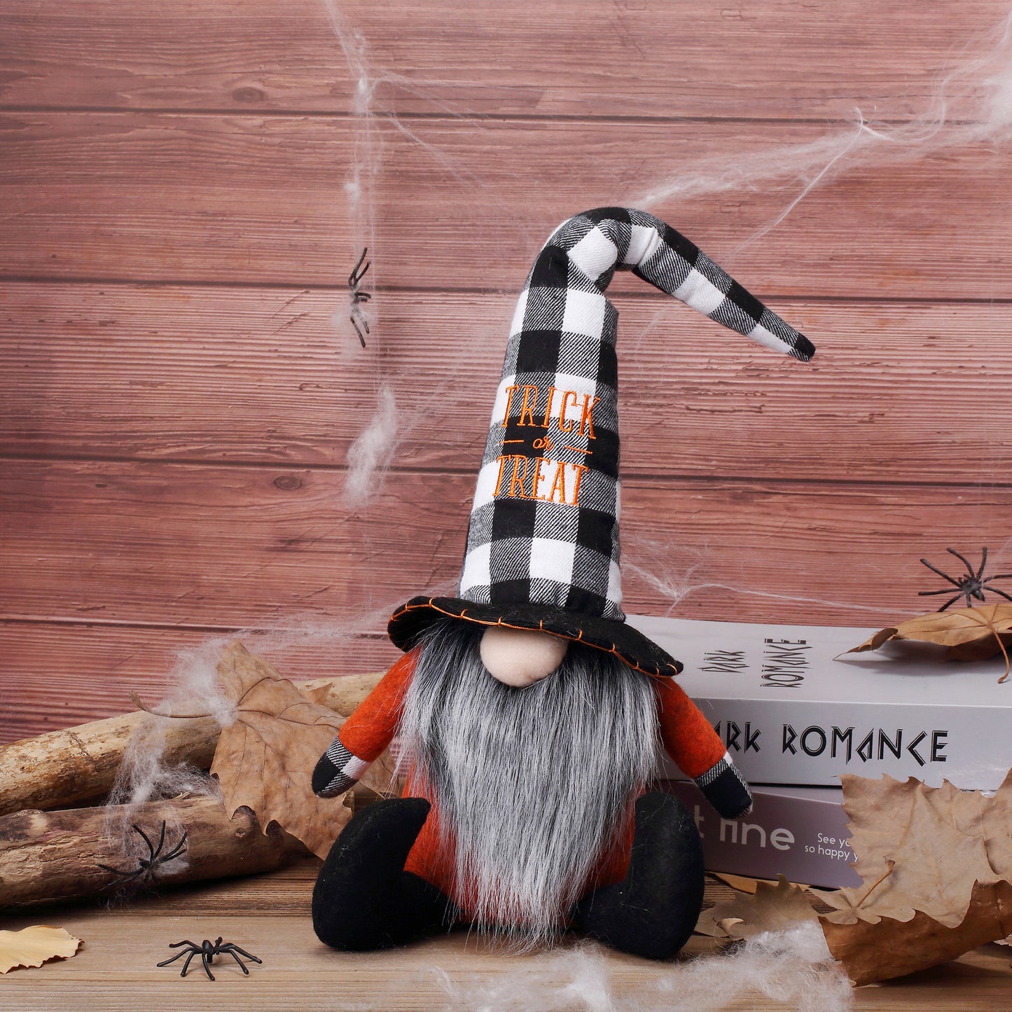 Halloween Faceless Doll Ornament - Embroidered & Spider Style Decorations
