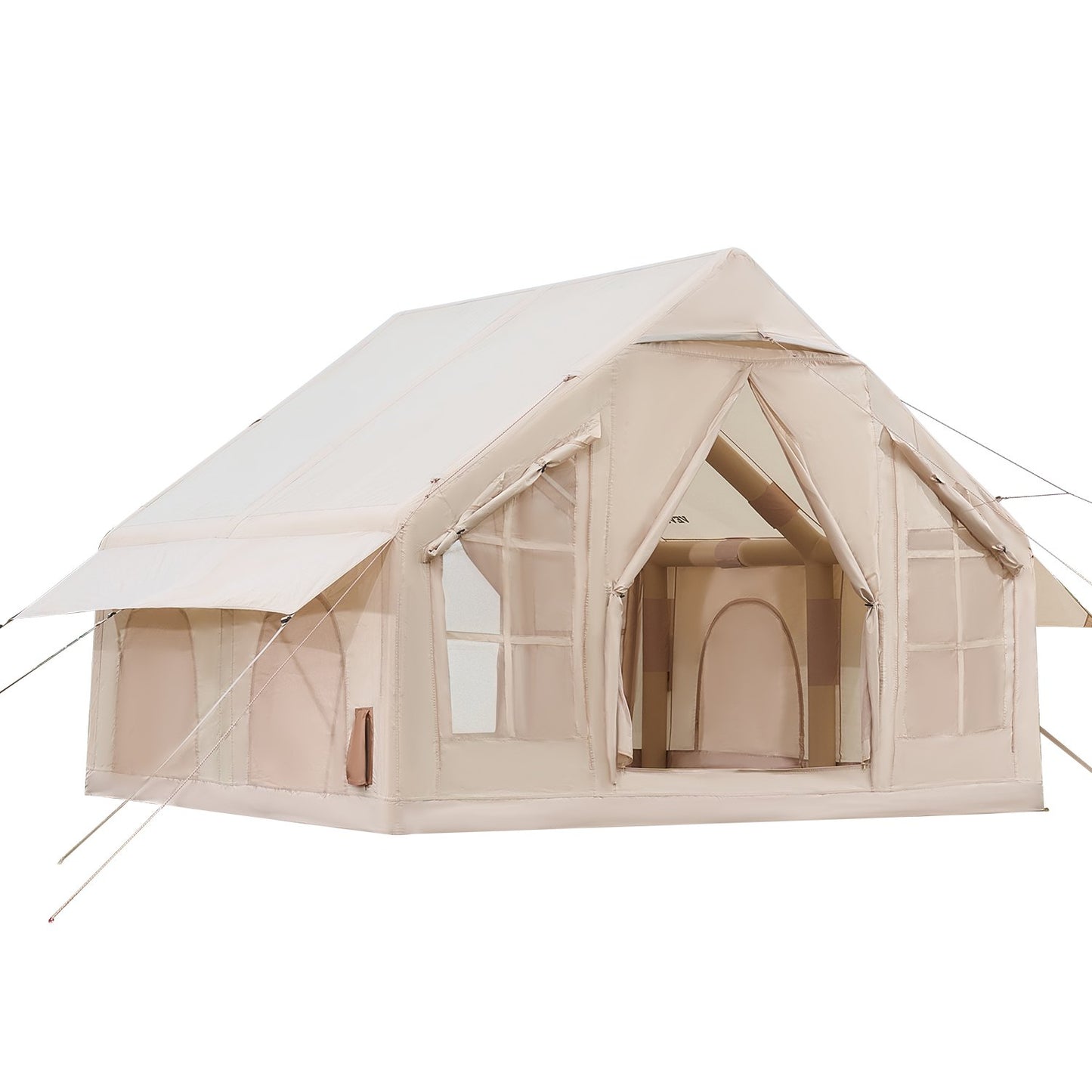 Inflatable Camping Tent for 4-6 Persons with Pump, Waterproof & Easy Setup