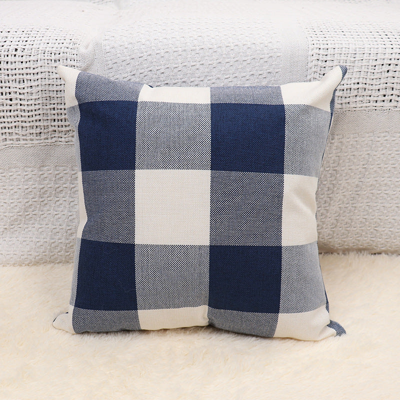Plaid Pillow Cover for Sofa and Home Decor - Modern Cushion Case