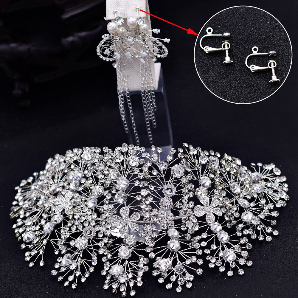 Bridal Headband with Rhinestone Crystals