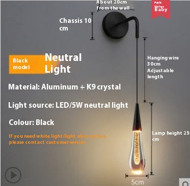 Customizable Modern Crystal Glass Pendant Lights with LED Options