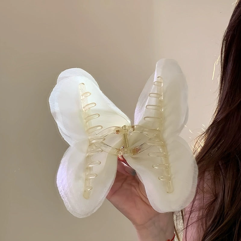 Tulle Butterfly Hair Clip - Mesh Grip Barrette