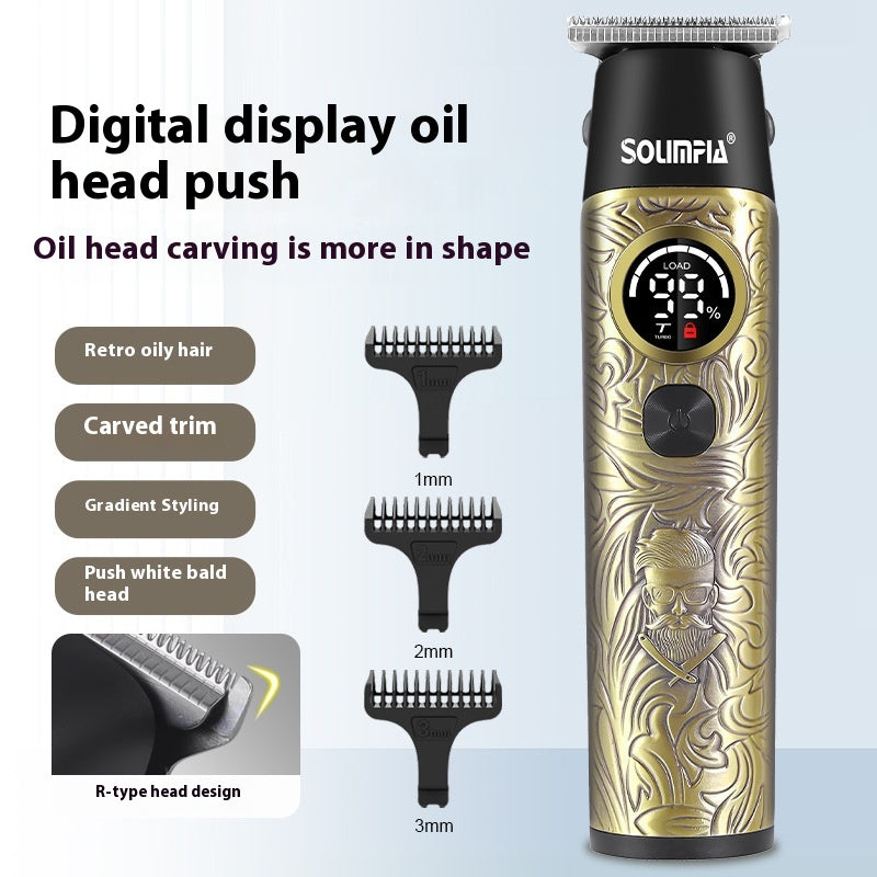Digital Hair Clipper - Professional Salon Carving Trimmer