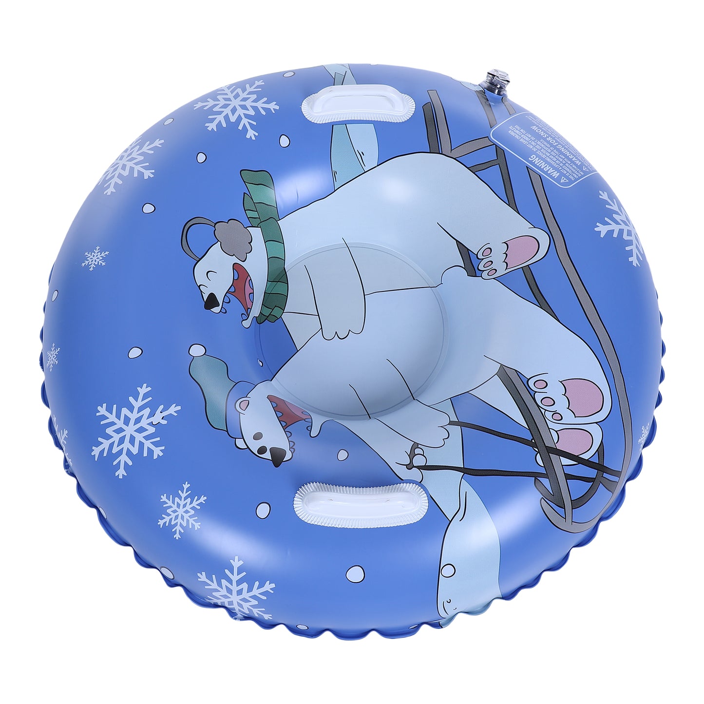 Inflatable Snow Tube Thickened Bottom 36 Inch Kids Sled With Handles