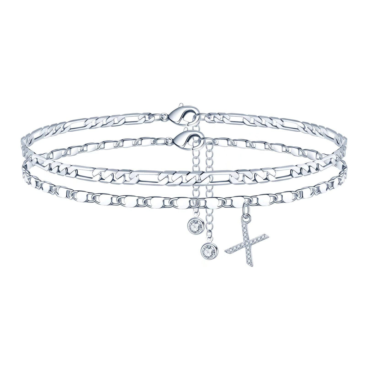 Simple Fashion Bead Double-circle Anklet