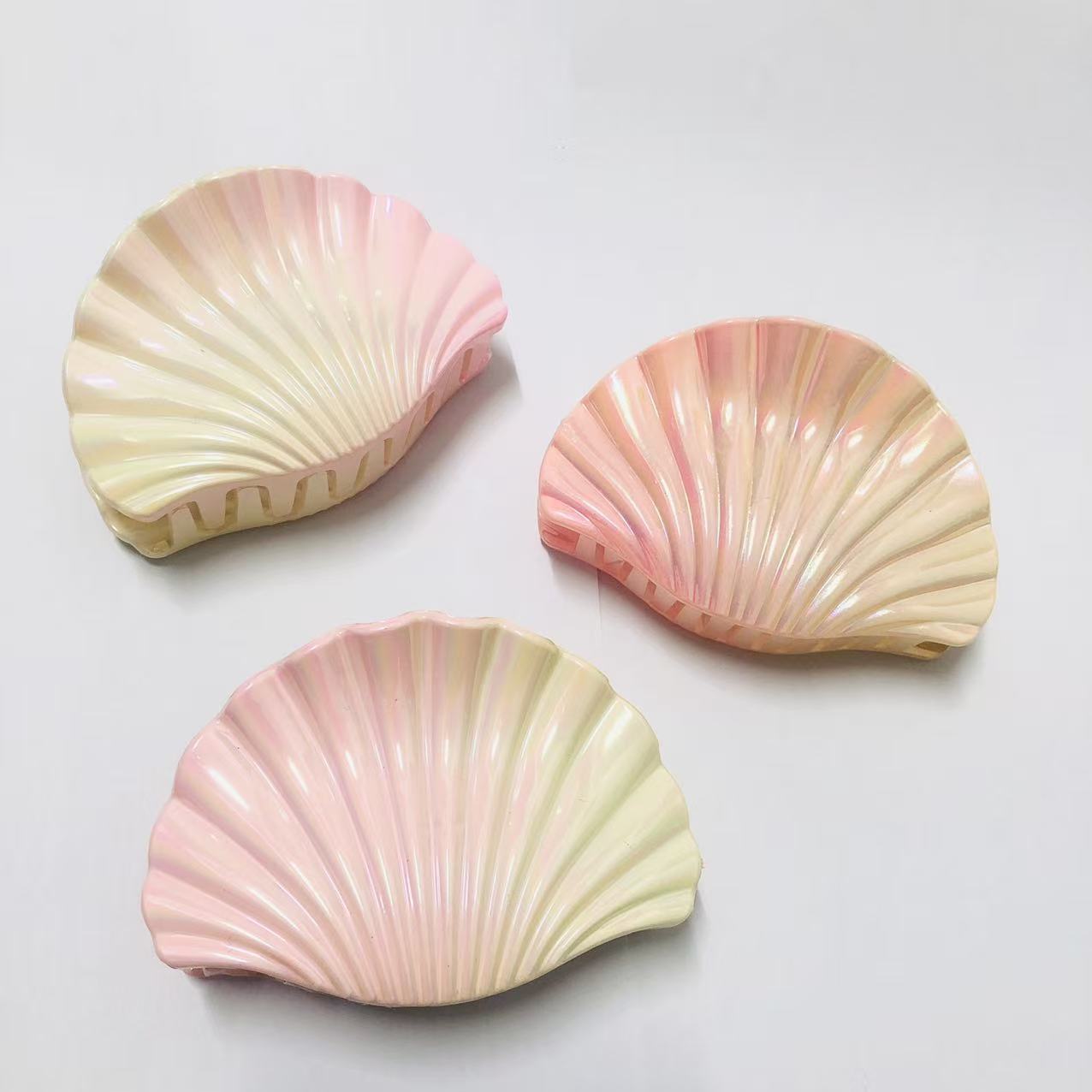 Iridescent Shell Hair Clip - Vibrant Ocean Design for Women