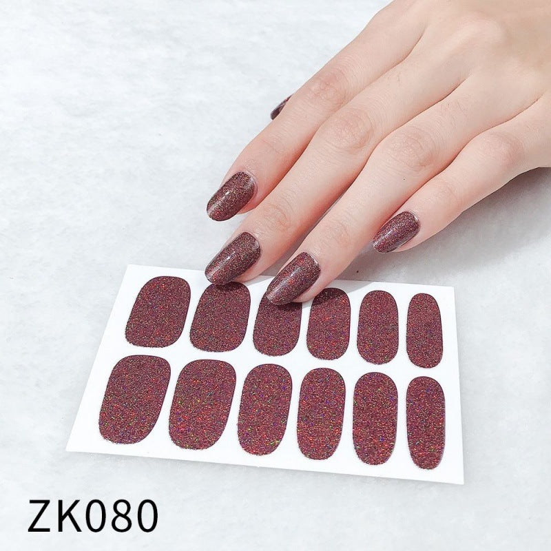 Waterproof Nail Stickers - Cute Peach Design