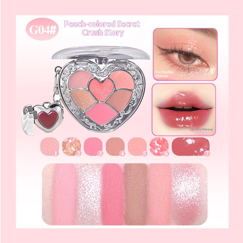 Eyeshadow and Lip Gloss Makeup Palette for Natural Daily Look - Multiple Colors