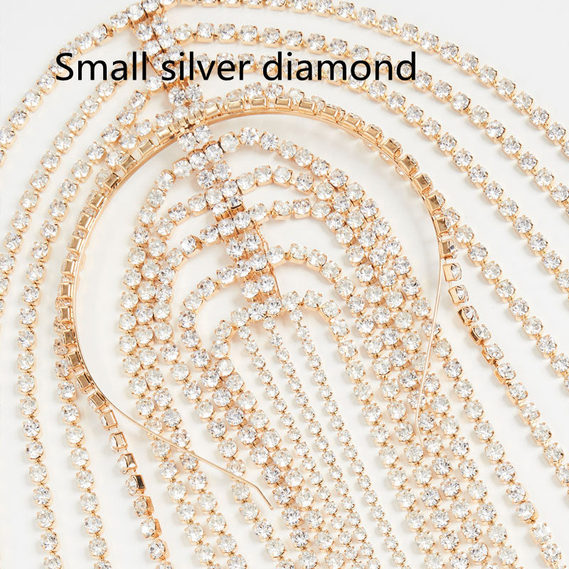Crystal Studded Headband - Geometric Alloy