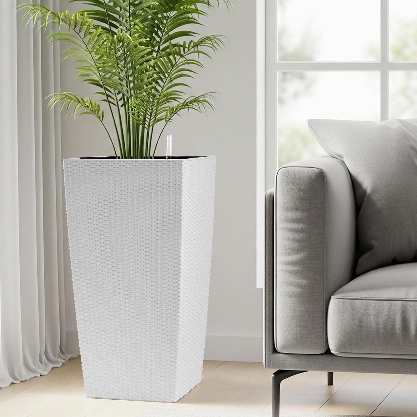 30 In Tall Large Flower Pots Planter With Self-Watering Drainage