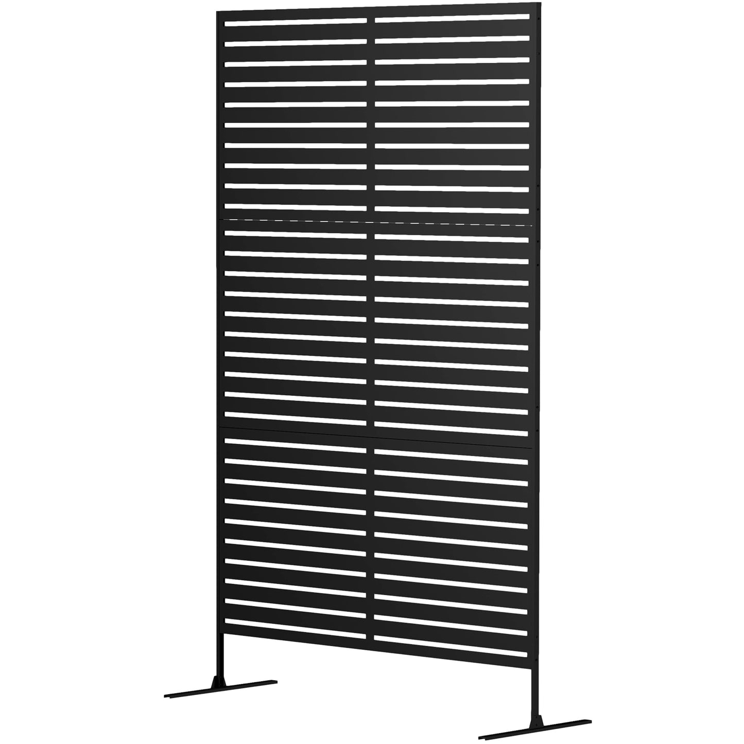 Outdoor Privacy Screen with Trellis, 78" H x 48" W, Black