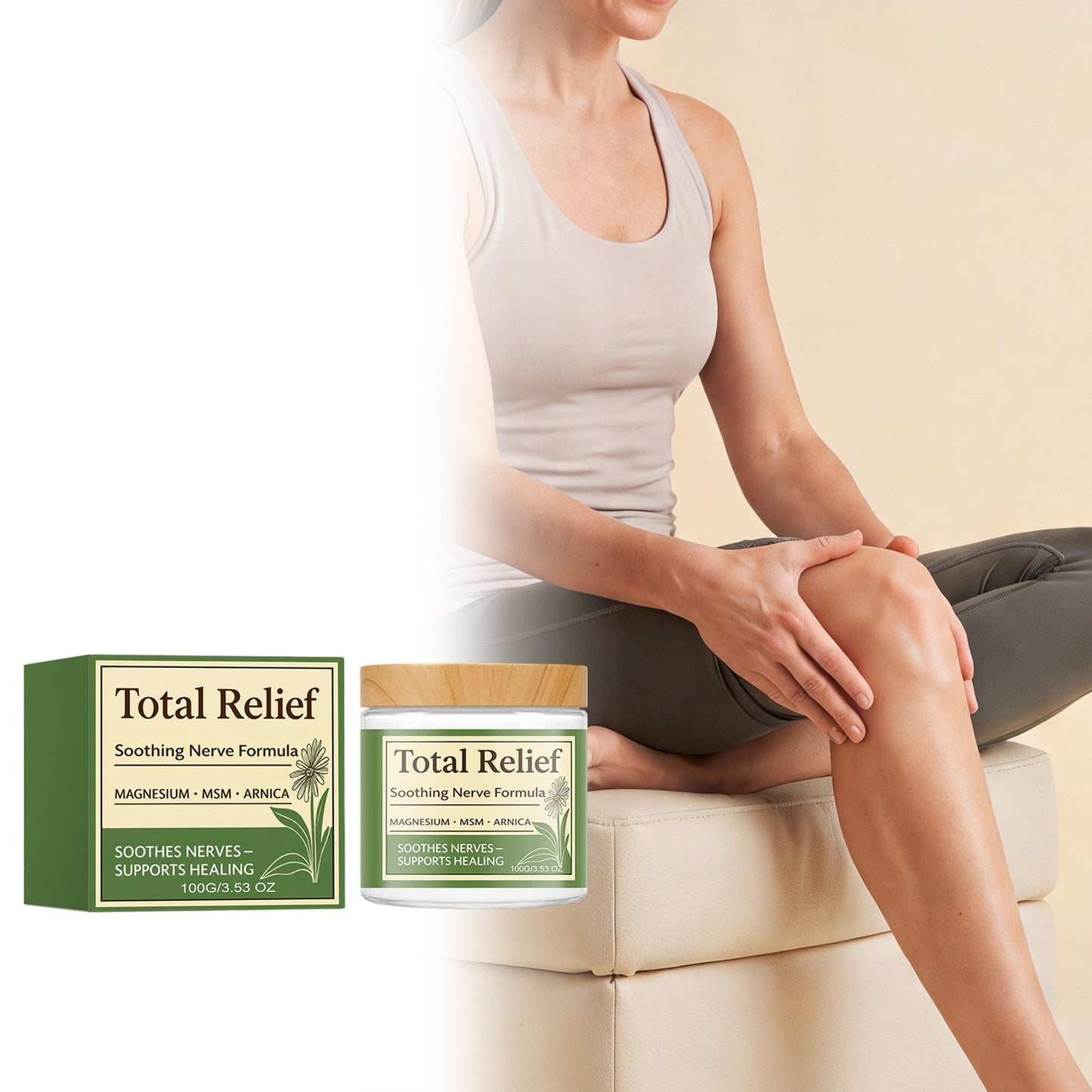 Nerve-Soothing Magnesium Cream 100g for Relaxation & Skin Relief