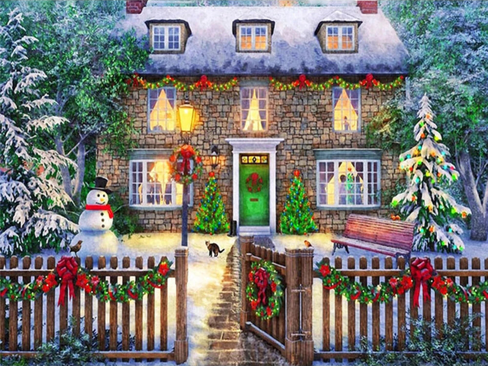 Winter Landscape Diamond Painting Kit - Embroidery Art & Craft