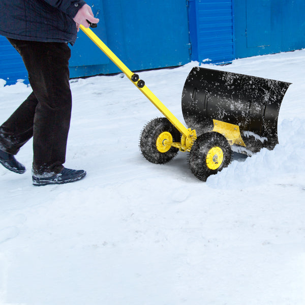 Adjustable Snow Plow for Vehicle or Lawn Use - Durable Metal Snow Removal Tool