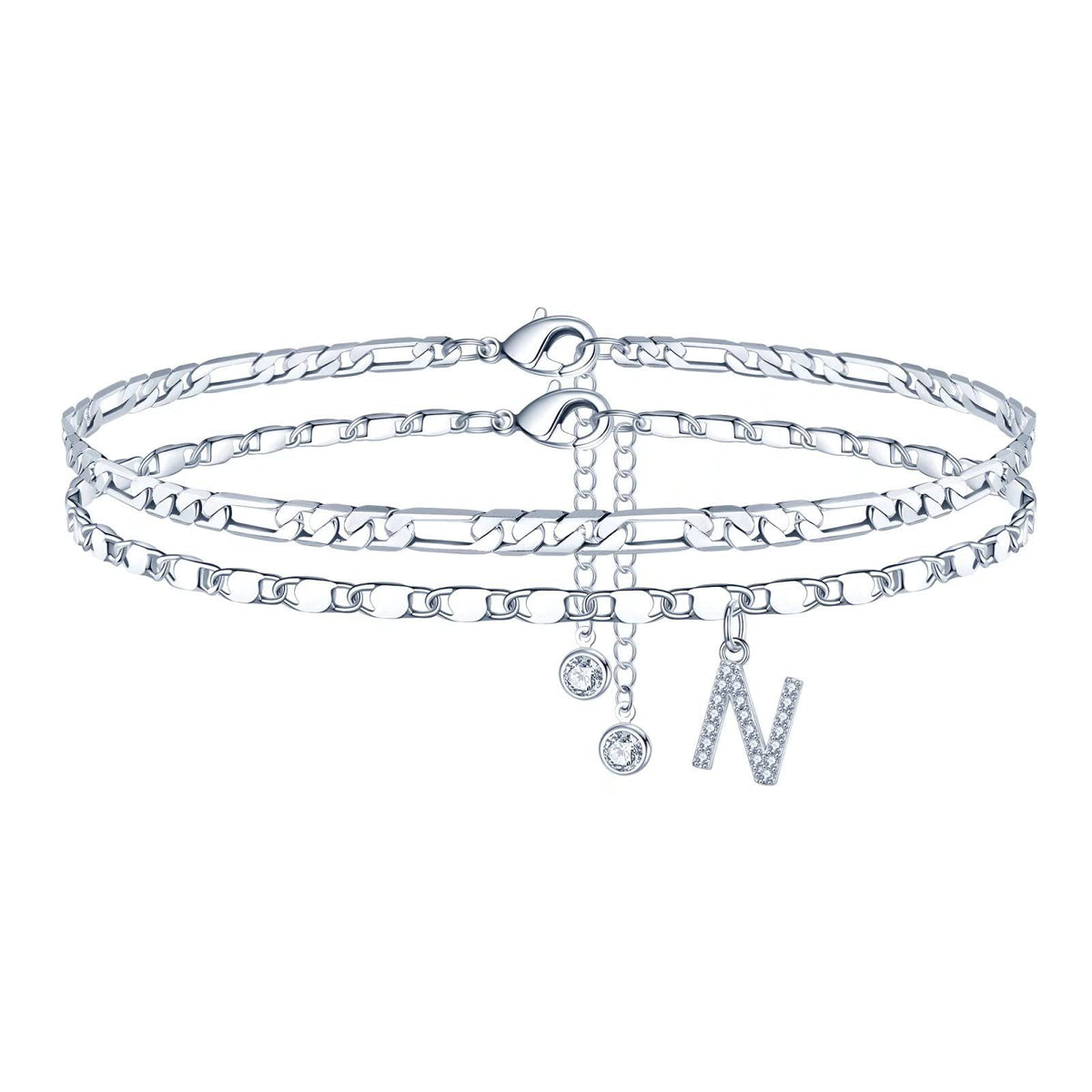 Simple Fashion Bead Double-circle Anklet