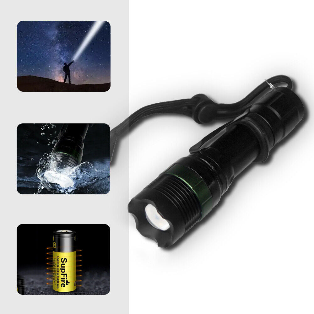 Super Bright 90000LM LED Handheld Searchlight Spotlight Rechargeable Flashlight