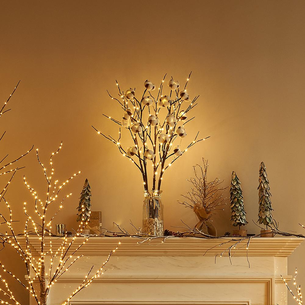 Willow Branch Lights with 100 LED Beads - Decorative Ambient Lighting