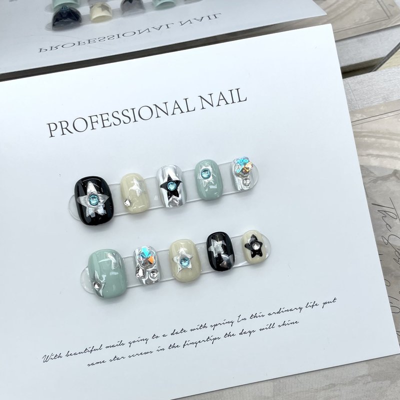 False Nails Press-On Kit with Glue & Prep Pads