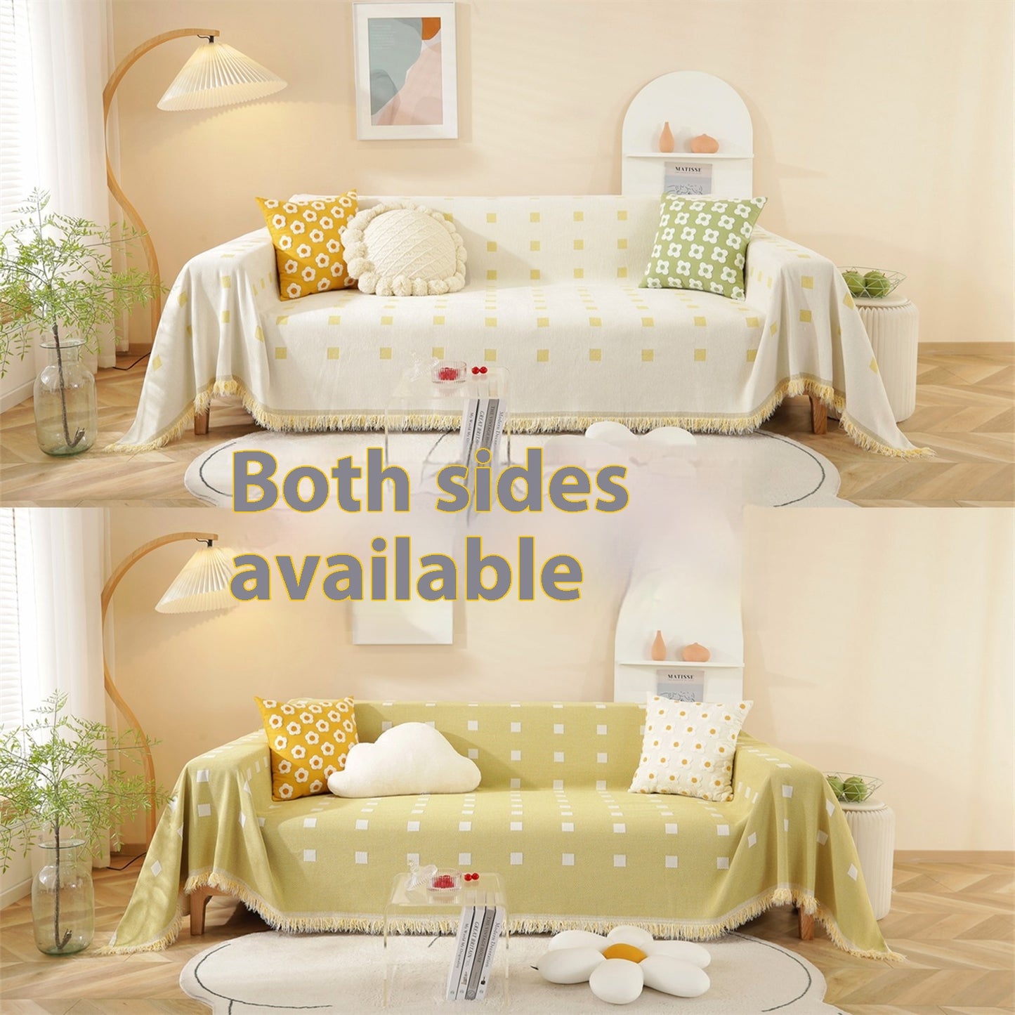 Waterproof Sofa Towel - Solid Color Couch Cover for Home & Garden