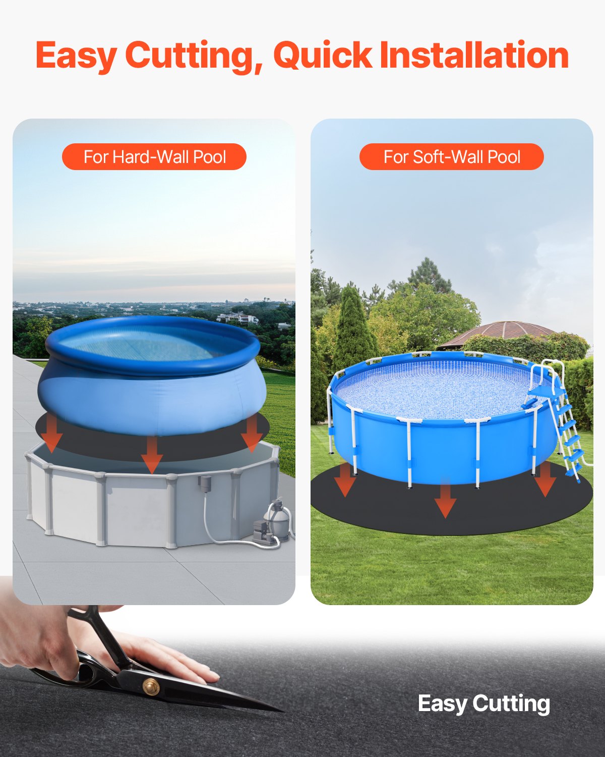 18ft Round Pool Liner Pad - Prevents Punctures for Above Ground Pools