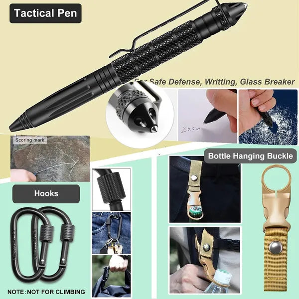 30-in-1 Outdoor Survival Kit with First Aid, Tactical Tools & Emergency Gear